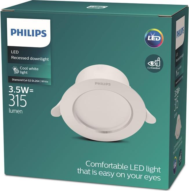 Produktbild Philips DIAMOND CUT G2 DL264 RD075 3.5W40K WH (315 lm)