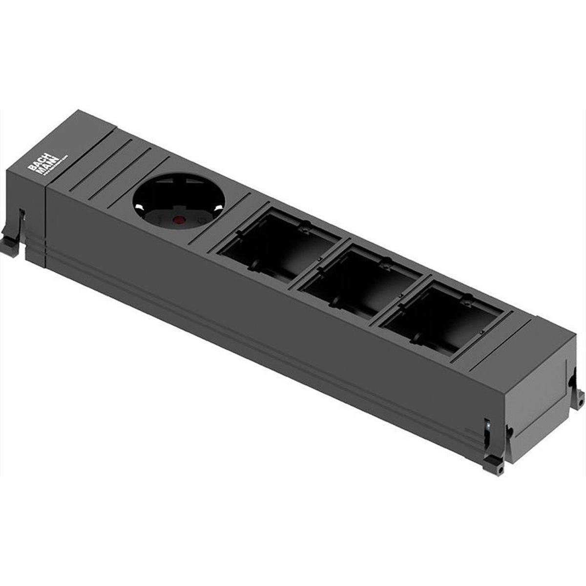 Bachmann, Steckdosenleiste, POWER FRAME Medium 1x Schutzkontakt 3x ABD Kunststoff (1 x, CEE 7/3, 0.10 m)