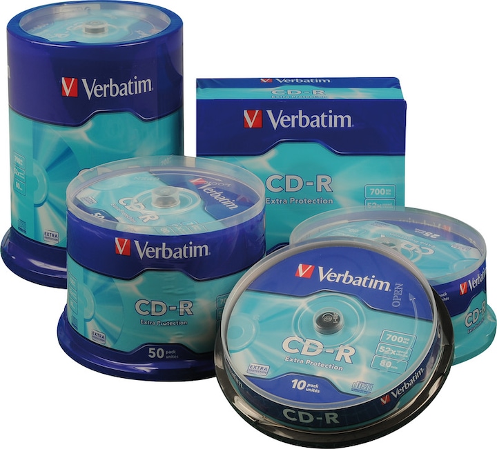 Productafbeelding Verbatim CD-R 52x, 700MB, 100 spoel (100 x)
