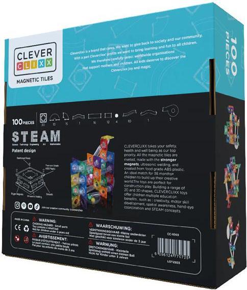 Produktbild Cleverclixx Kugelbahn - Lichteffekt Bausatz - 100 Teile