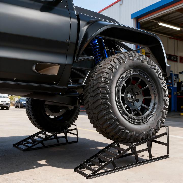 Produktbild Wiltec 2x Auffahrrampe 2t pro Paar 835mm Auffahrschiene Verladerampe Stahl