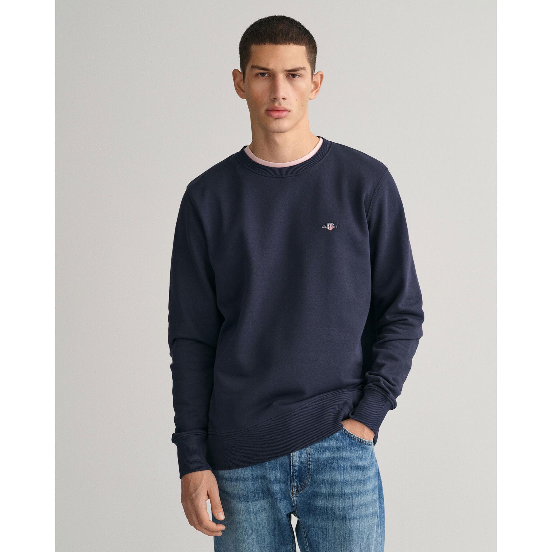 Thumbnail - GANT, Herren, Pullover, Shield, Blau, (L)