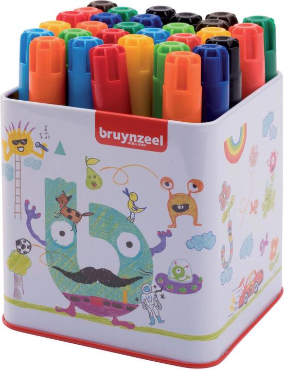 Bruynzeel Dicke Filzstifte in einer Tube, 30 Stück. (30 x)
