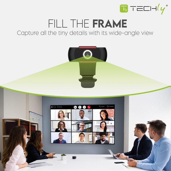 Productafbeelding Techly Full HD USB Webcam met microfoon (2.07 Mpx)