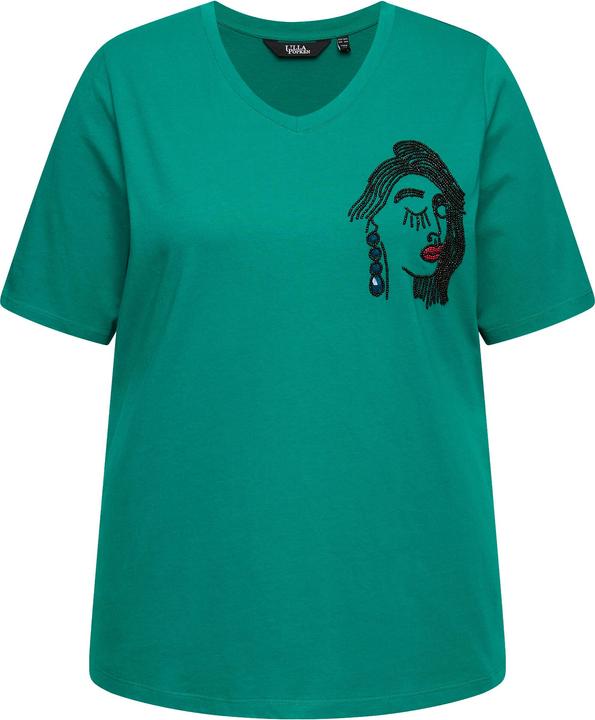 Produktbild Ulla Popken T-Shirt, Stickerei, Classic, V-Ausschnitt, Halbarm (42, 44)