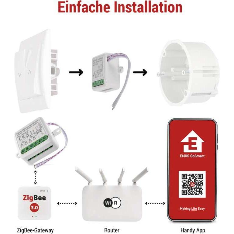 Thumbnail - Emos, Zubehör Gebäudesicherheit, GoSmart Motormodul IP-2121CZ, ZigBee, 1-Kanal