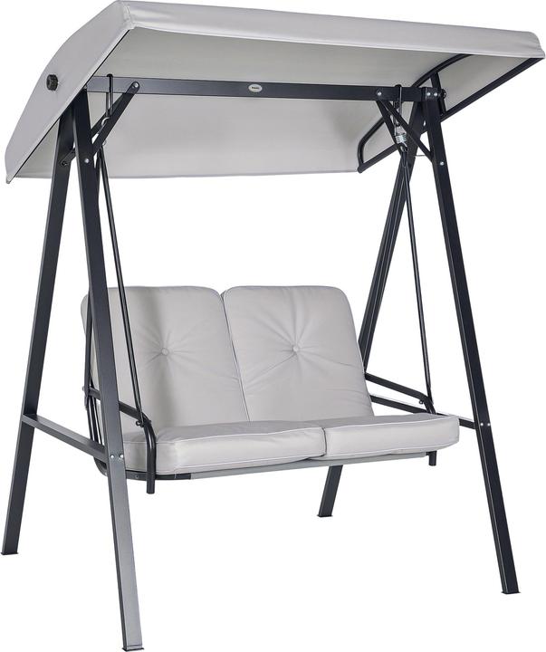 Immagine prodotto Outsunny Hollywoodschaukel Stahl, Polyester Grau