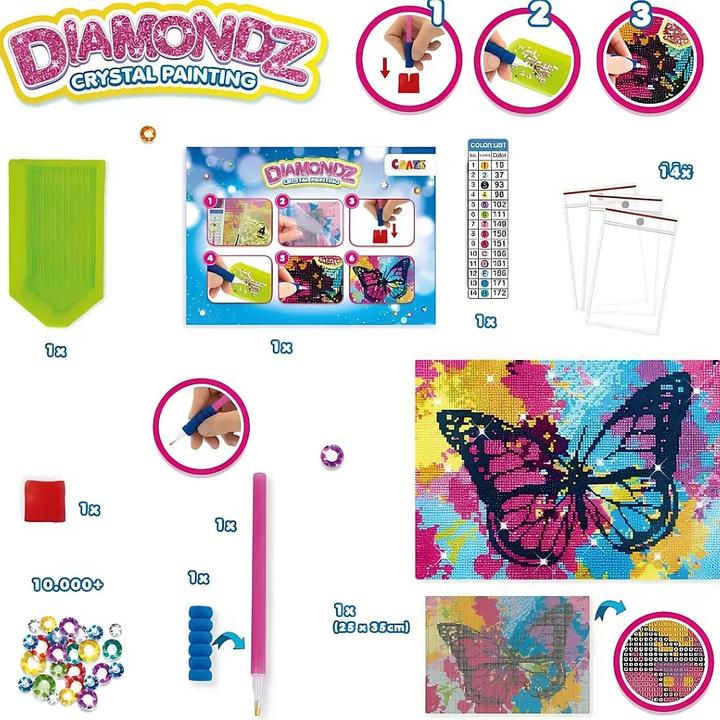 Actual product image Craze DIAMOND PAINTING Butterfly