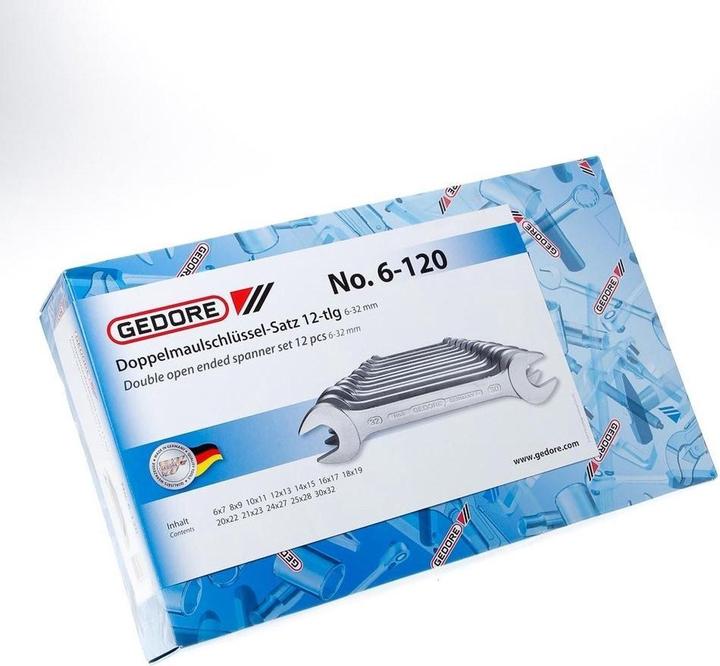Produktbild Gedore 6-120 Doppelmaulschlüssel-Satz 12-teilig 6-32 mm (32 mm)