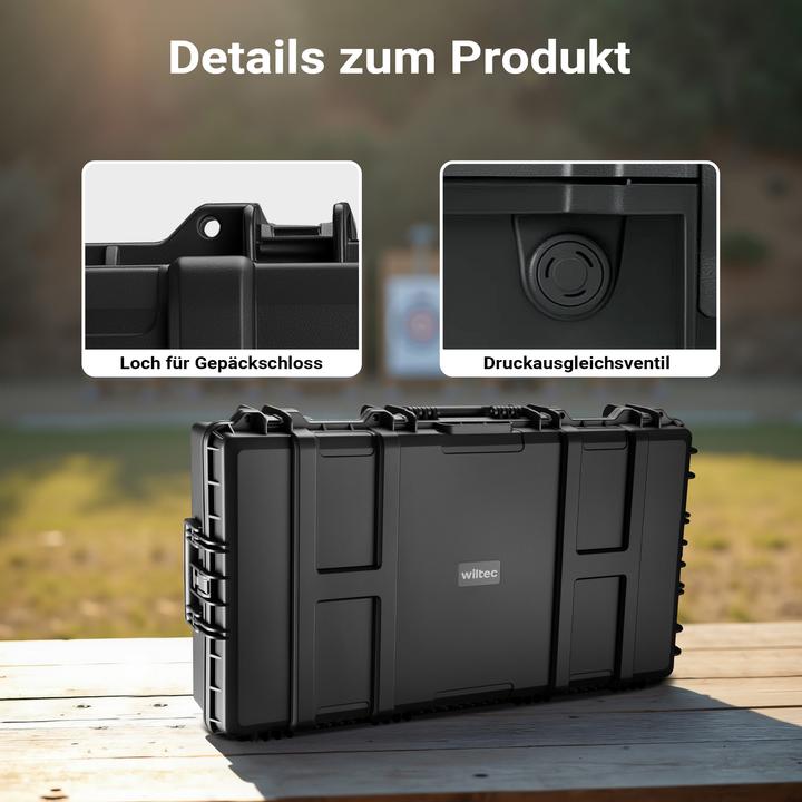 Produktbild Wiltec Waffenkoffer 101,8x50,3x19cm Langwaffenkoffer Gewehrkoffer Koffer Gewehr