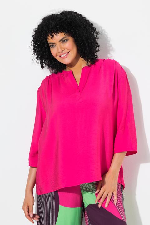 Immagine prodotto Ulla Popken Blusa dal taglio oversize con scollo a tunica e maniche a 3/4 (62)