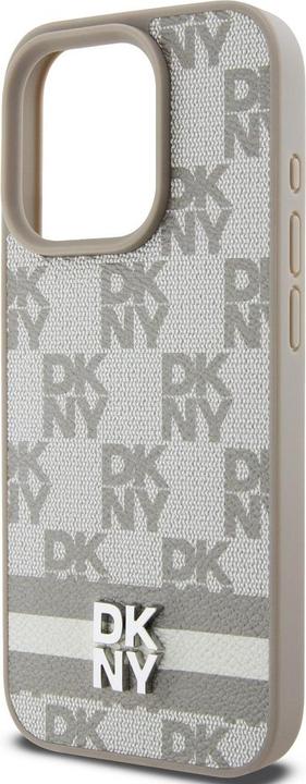 Image du produit DKNY PU Leather Checkered Pattern and Stripe Case for iPhone 13 Pro Max Beige (Apple iPhone 13 Pro Max)