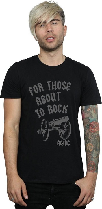 Actual product image AC/DC Mens For Those About To Rock Cannon T-Shirt (M)
