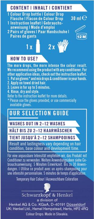 Image du produit Schwarzkopf Live Gouttes de couleur temporaires Rose pétale (Bleu)