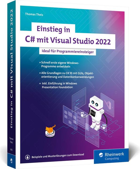 Produktbild Einstieg in C# mit Visual Studio 2022 (Deutsch, Thomas Theis, 2022)