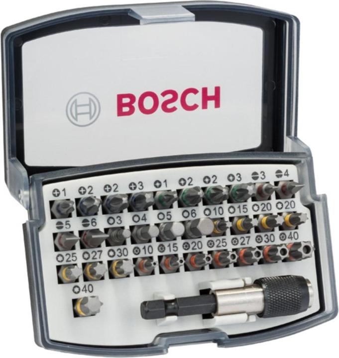 Bosch Professional Zubehör Jeu d'embouts (Clé Allen, Cruciforme Phillips PH, Cruciforme Pozidriv PZ, Porte-embout)