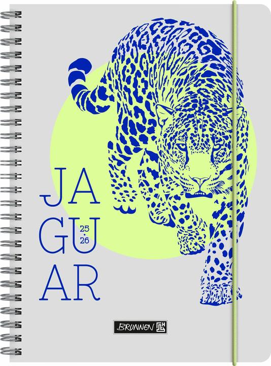 Produktbild BRUNNEN Schlerkalender (2025/2026) 'Jaguar', 2 Seiten = 1 Woche, A5, 208 Seiten, Papier-Einband (A5, Englisch, Niederländisch)