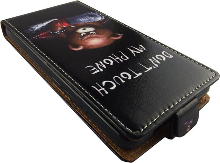 Produktbild König Design Wiko Lenny 4 Handyhülle Schutzcase Bär mit Kettensäge Tasche Flip Cover Etuis (Wiko Lenny 4)