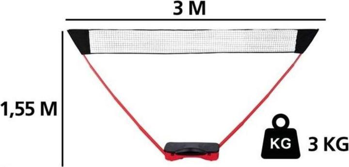Actual product image Donnay Badminton set 5pcs MT/PP
