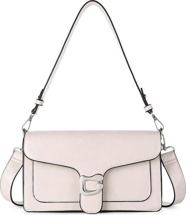 Only-Bags.Store Umhängetasche Schultertasche Abendtasche Clutch mit 2 abnehmbaren breiten Riemen Kreditkartenfächer