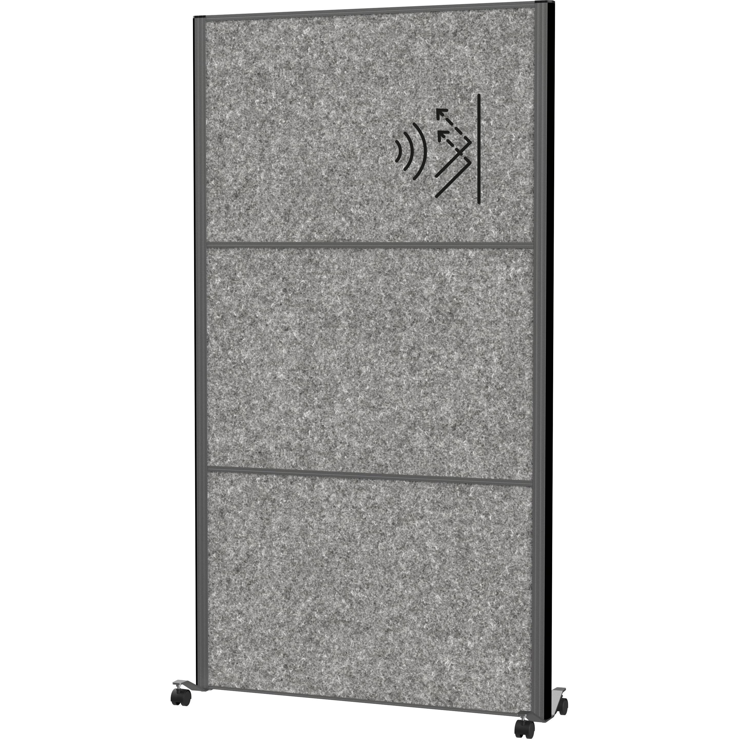 Maul, Trennwand, Stellwandsystem MAULconnecto 9661189 Uplight 3xAk d.gr Mobil (100 x 182 cm)