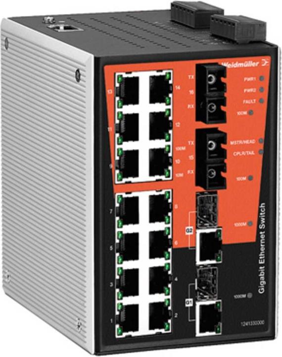 Image du produit Weidmüller Commutateur rail DIN 14x10/100Mbps 1286990000 (14 ports)