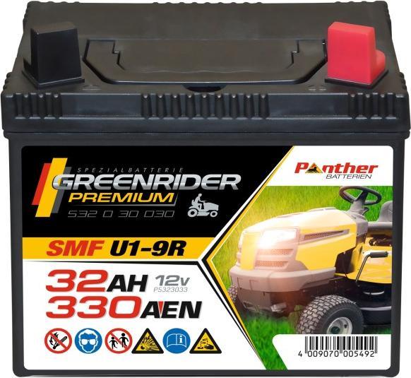 Actual product image Panther Batterien Lawn tractor battery 53030 12V 32Ah (12 V, 32 Ah)