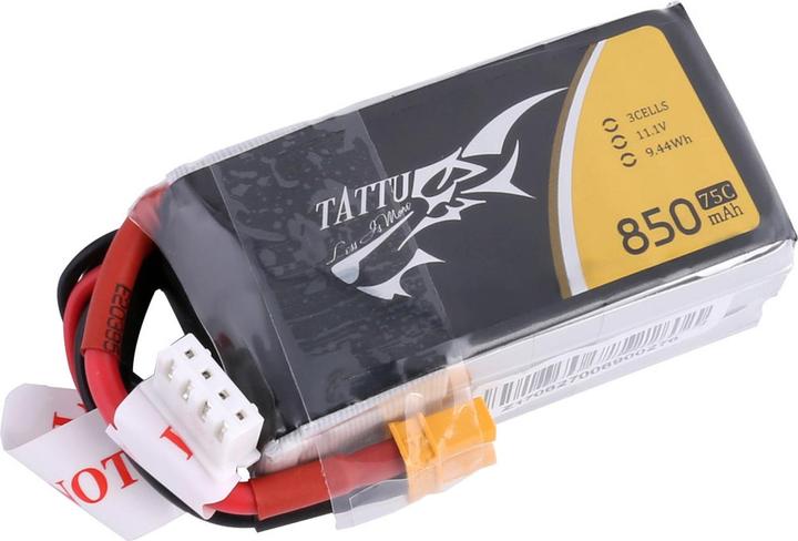 Image du produit Tattu Accu RC LiPo 850 mAh 11.1 V 75C (11.10 V, 850 mAh)