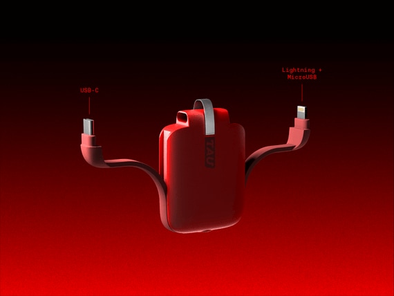 Actual product image Rolling Square TAU Powerbank - Mars Red