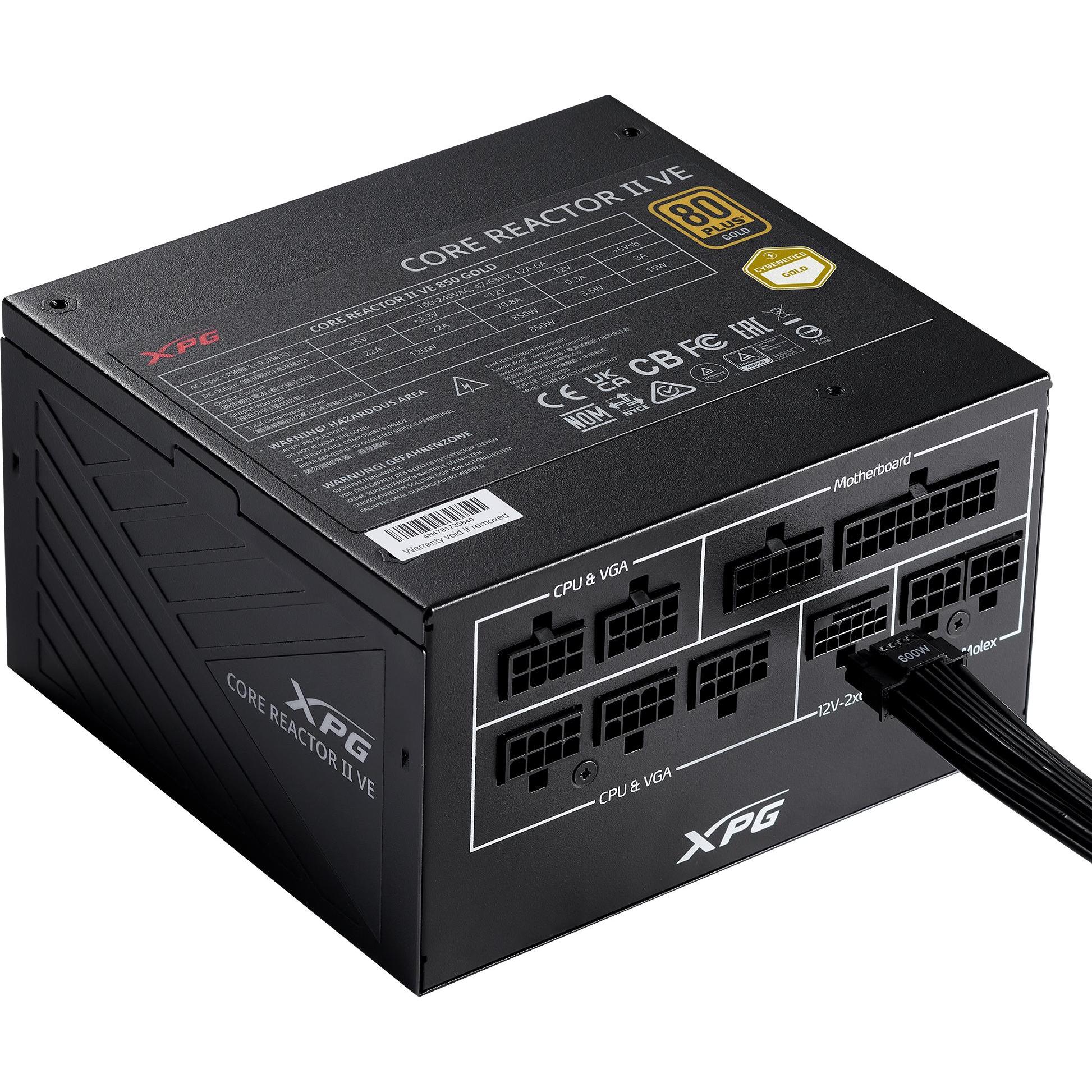 XPG COREREACTOR II VE 850W Netzteil (850 W), PC Netzteil, Schwarz