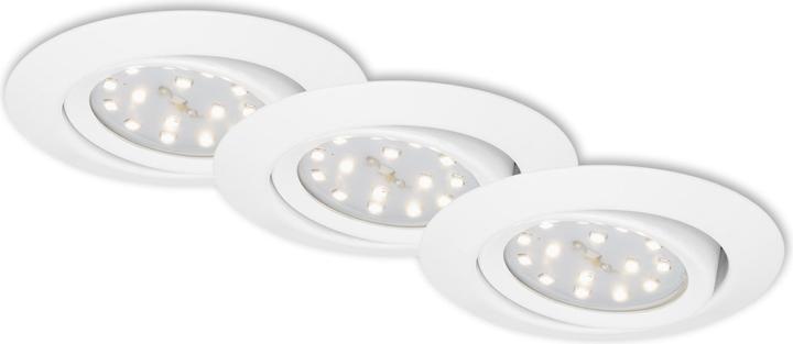 Produktbild Briloner LED Einbauleuchten 3er-Set, weiss, 3xLED-Modul/3W (300 lm)