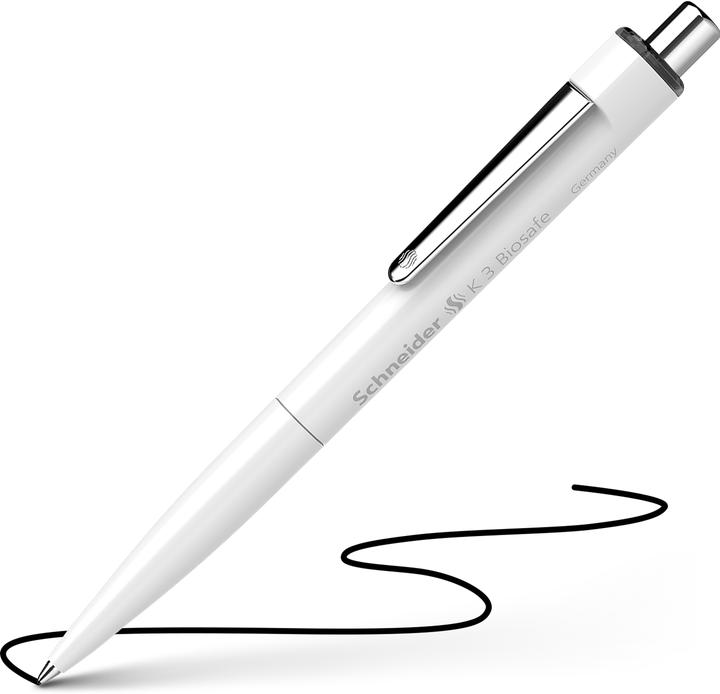 Image du produit Schneider Stylo à bille K3 Biosafe (Blanc/Noir, 1 x)