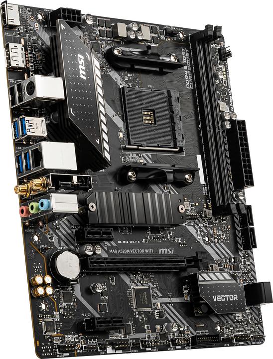 Produktbild MSI Mag A520m Vector Wifi (AM4, AMD A520, mATX)