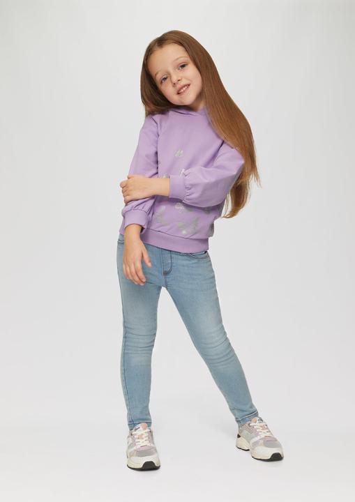 Produktbild s.Oliver Sweatshirt Sweatshirt mit Glitzer-Print (104, 110)