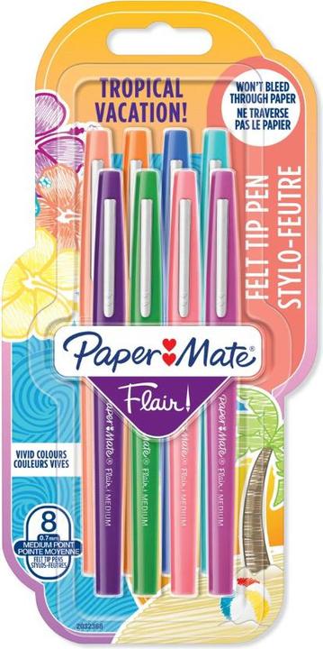 Produktbild Paper Mate Faserschreiber Flair 8er Trop.Vacation M (8x)