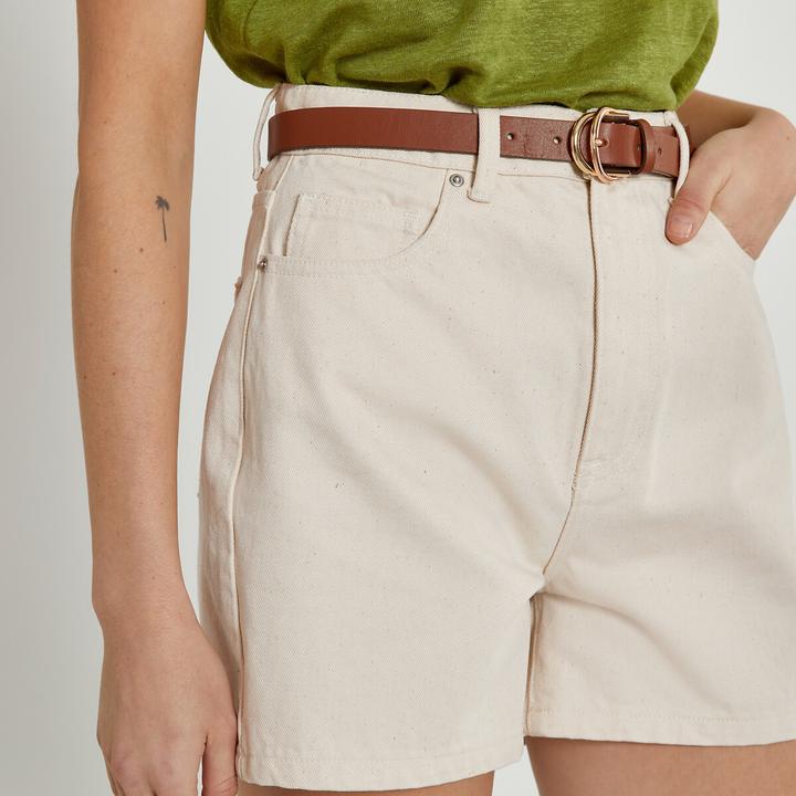Produktbild La Redoute Collections Jeansshorts mit hohem Bund (46)