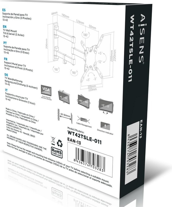 Actual product image Aisens WT42TSLE-011 (Wall, 42", 20 kg)