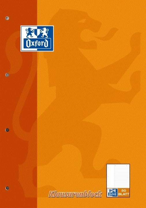 Actual product image Oxford 5-pack of A4 examination pad, ruled with margin (A4, Lined, No binding)