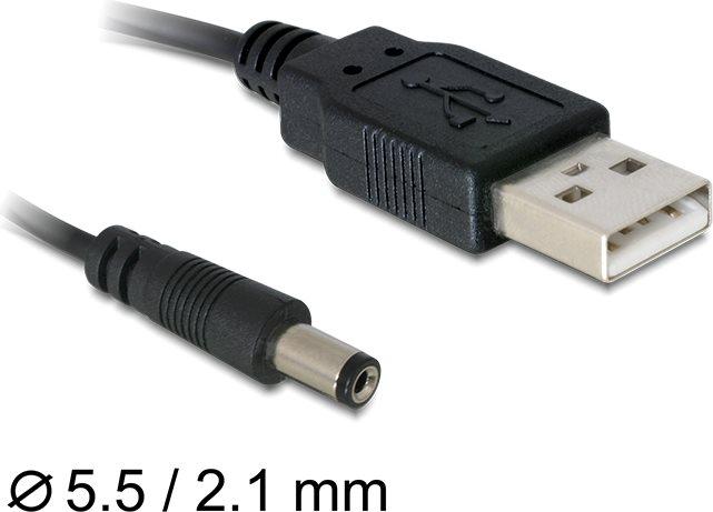 Image du produit Delock USB2.0 A-5VOLT 2.1mm (1 m, USB 2.0)