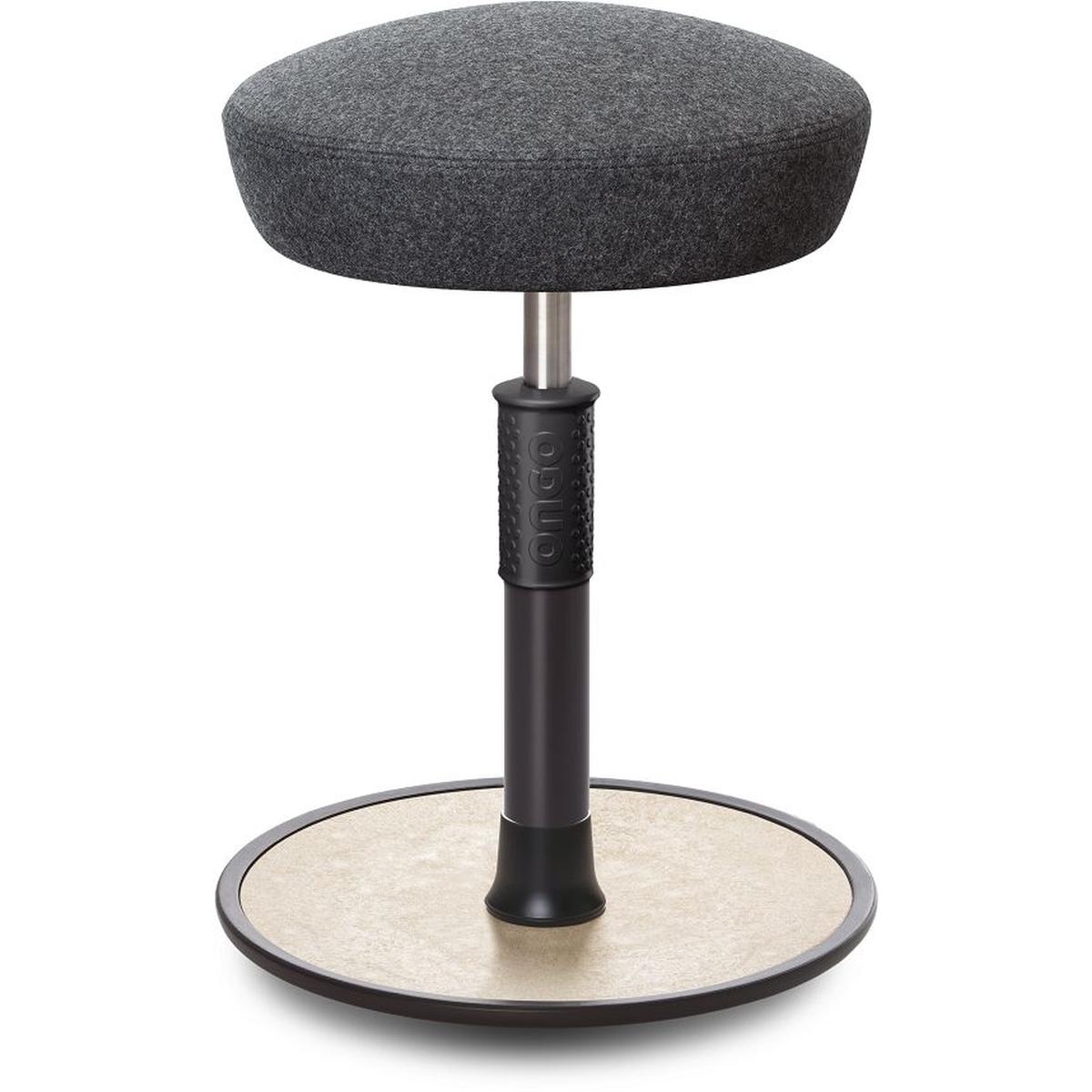 Ongo, Bürostuhl, Sitz- Stehhocker Free Regular Hutsitz kvadrat Divina Mel. Grau schw. /creme