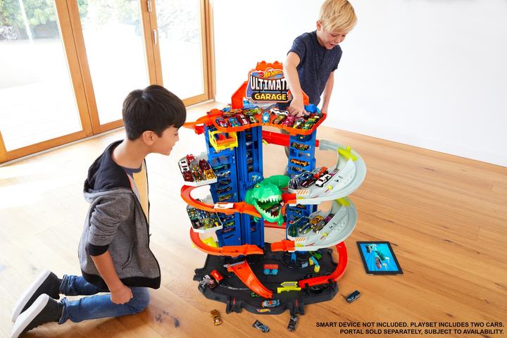 Actual product image Hot Wheels City Megacity Parking Garage with T-Rex Attack