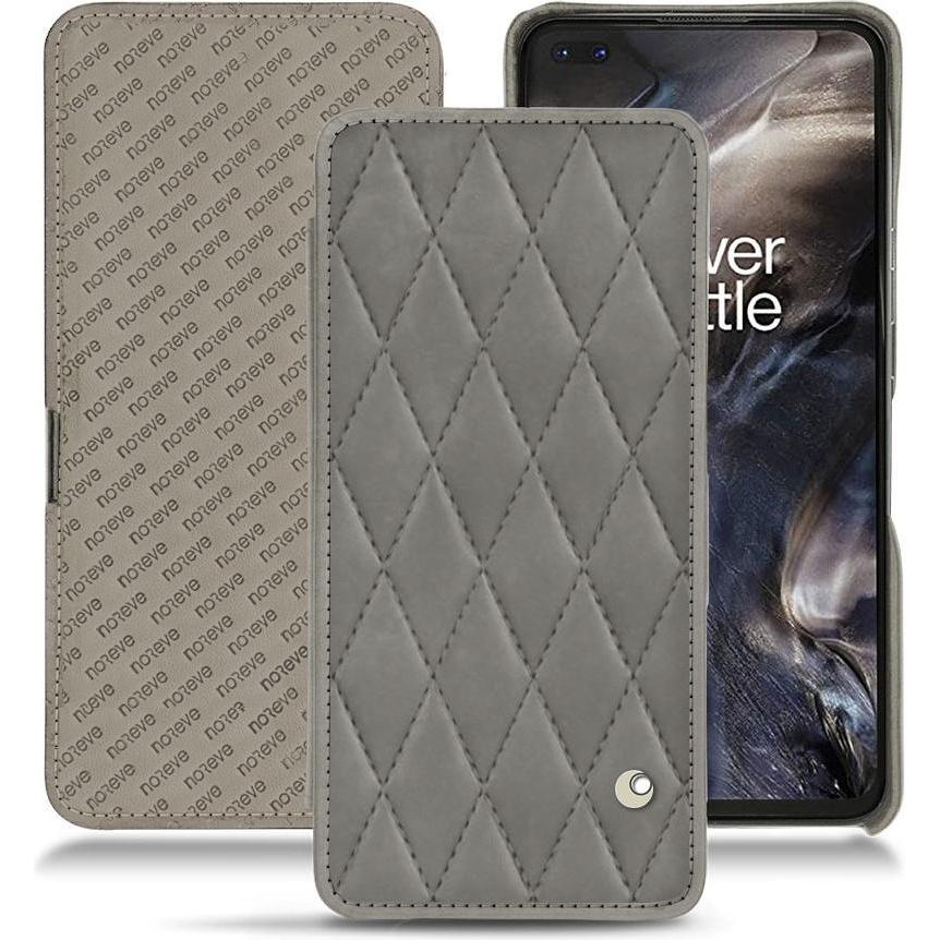 Noreve Lederschutzhülle horizontal (OnePlus Nord), Smartphone Hülle, Grau