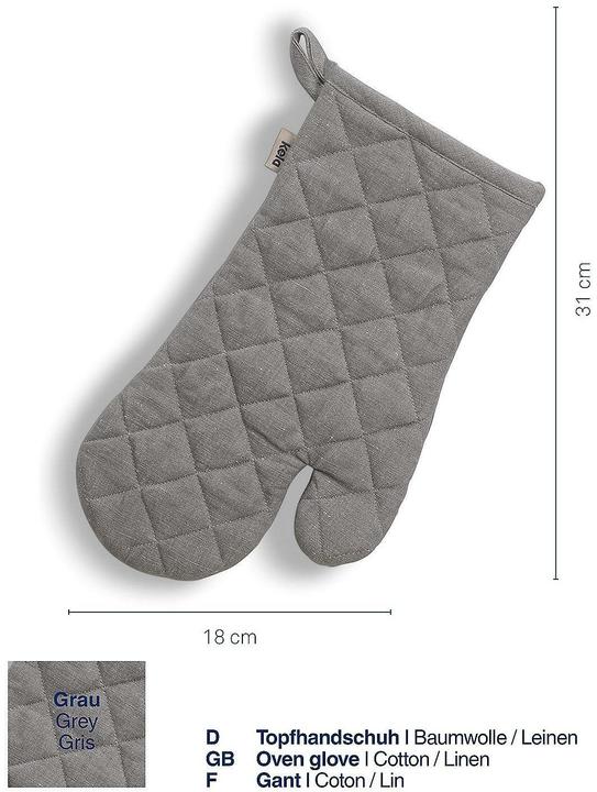 Image du produit Kela Gant Puro gris (55% coton et 45% lin)