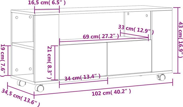 Actual product image vidaXL Brantley (102 x 34.50 x 43 cm)