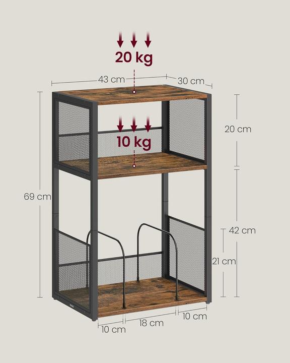 Actual product image Vasagle Plattenspieler-Ständer mit Schallplatten-Aufbewahrung (Plates)