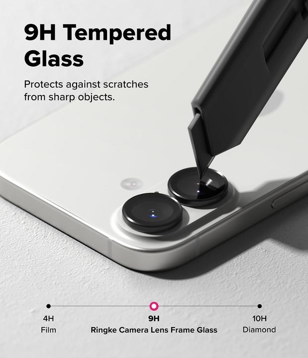 Produktbild Ringke - Camera Lens Frame Glass - iPhone 17 - Black (2 Stk., Apple iPhone 17)