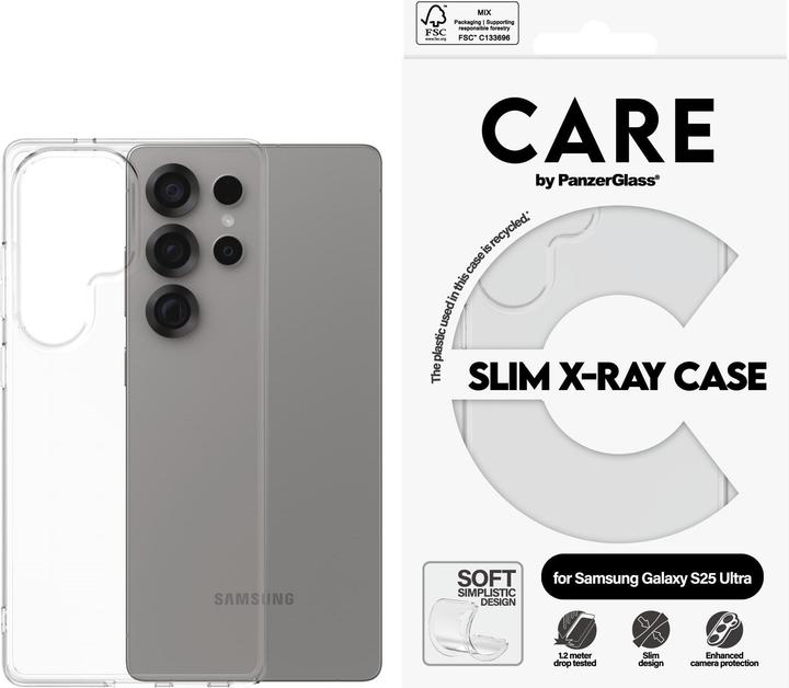 Produktbild PanzerGlass CARE by ® Fashionable Case Transparent X-Ray Soft Basic Samsung Galaxy S 2025 Ultra, Cov (Samsung Galaxy S25 Ultra)