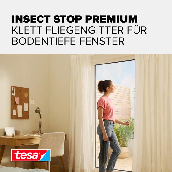 Actual product image tesa Insect screen COMFORT for windows, with Velcro tape, self-adhesive, without drilling (120 x 240 cm)