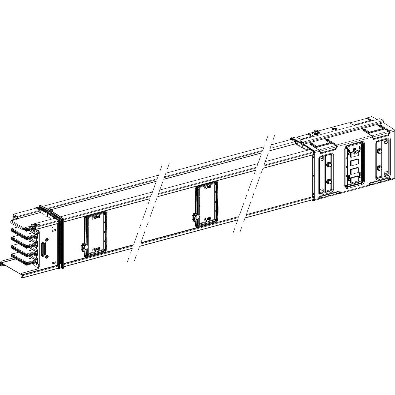 Schneider Electric SE KSA630ED4154 Schienenkasten gerade 630A 4 AbgÃ¤nge 1.5m (Verteiler), Elektronikzubehör + Gehäuse, ...
