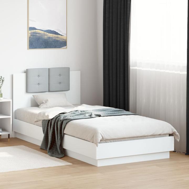 Actual product image VidaXL Bed frame with headboard (90 x 200 cm)